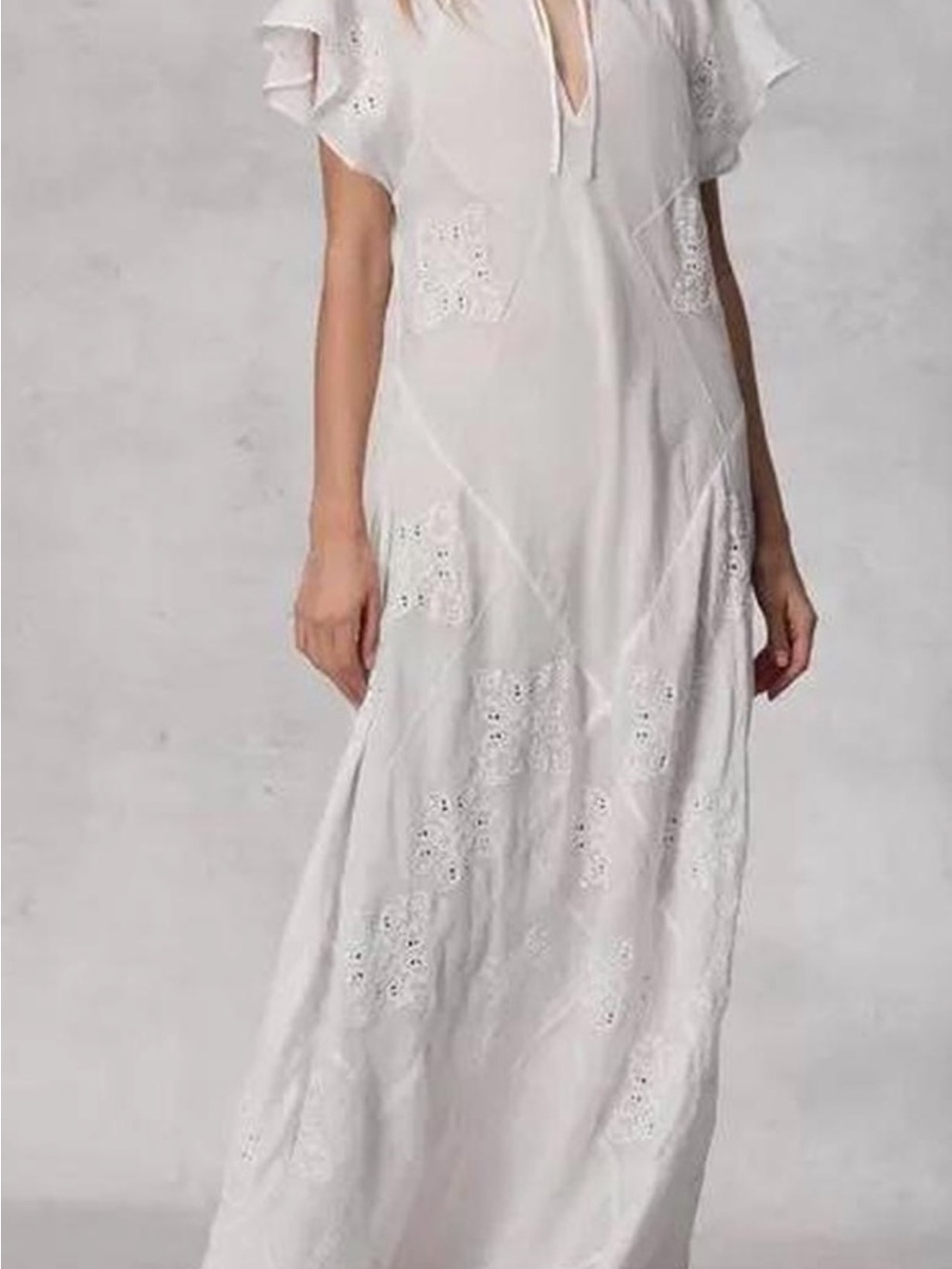 rag & bone White Eyelet Maxi Dress